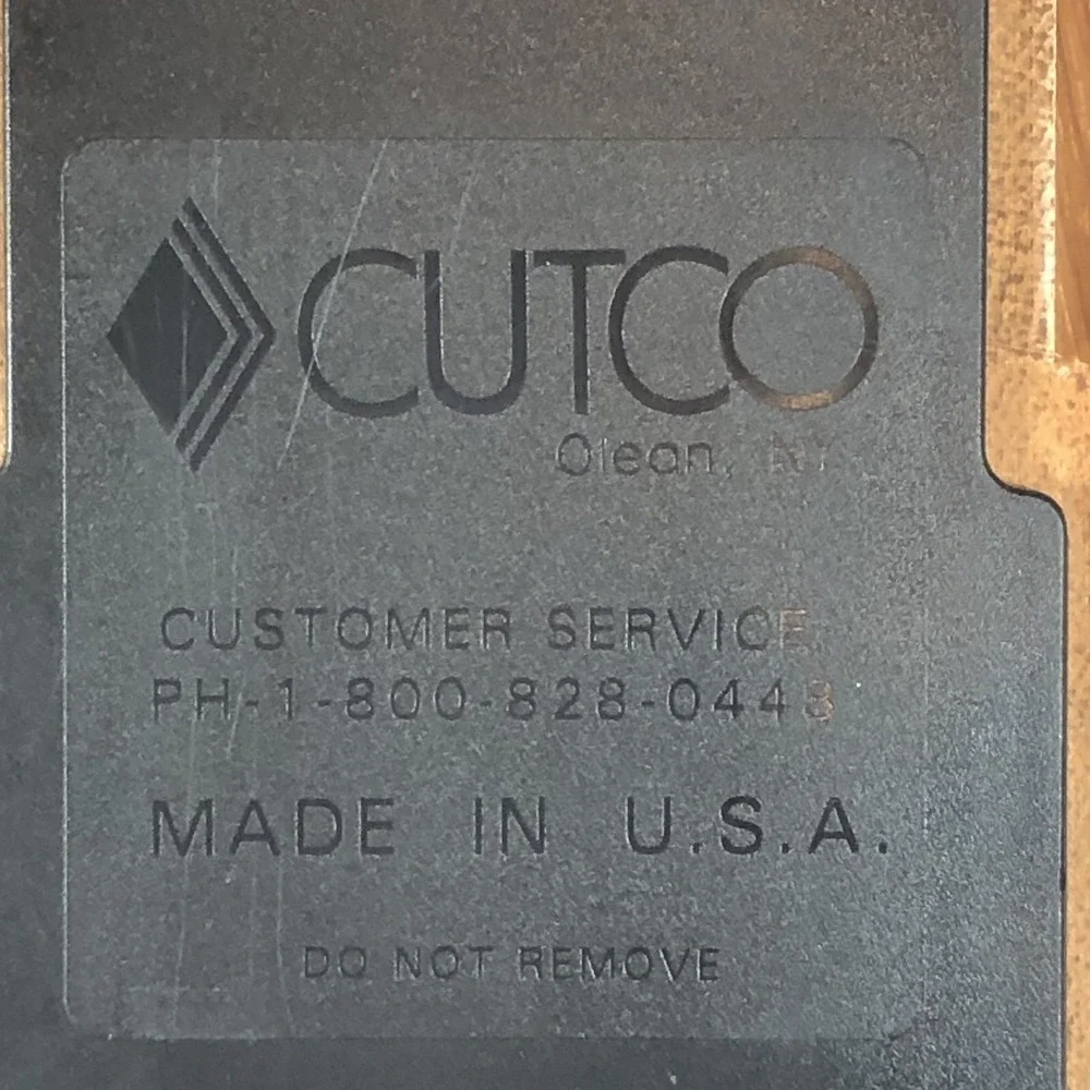 CUTCO 8 Slot Knife Block Honey Oak Wood 4 Steak Knife Slots - Picture 7 of 10